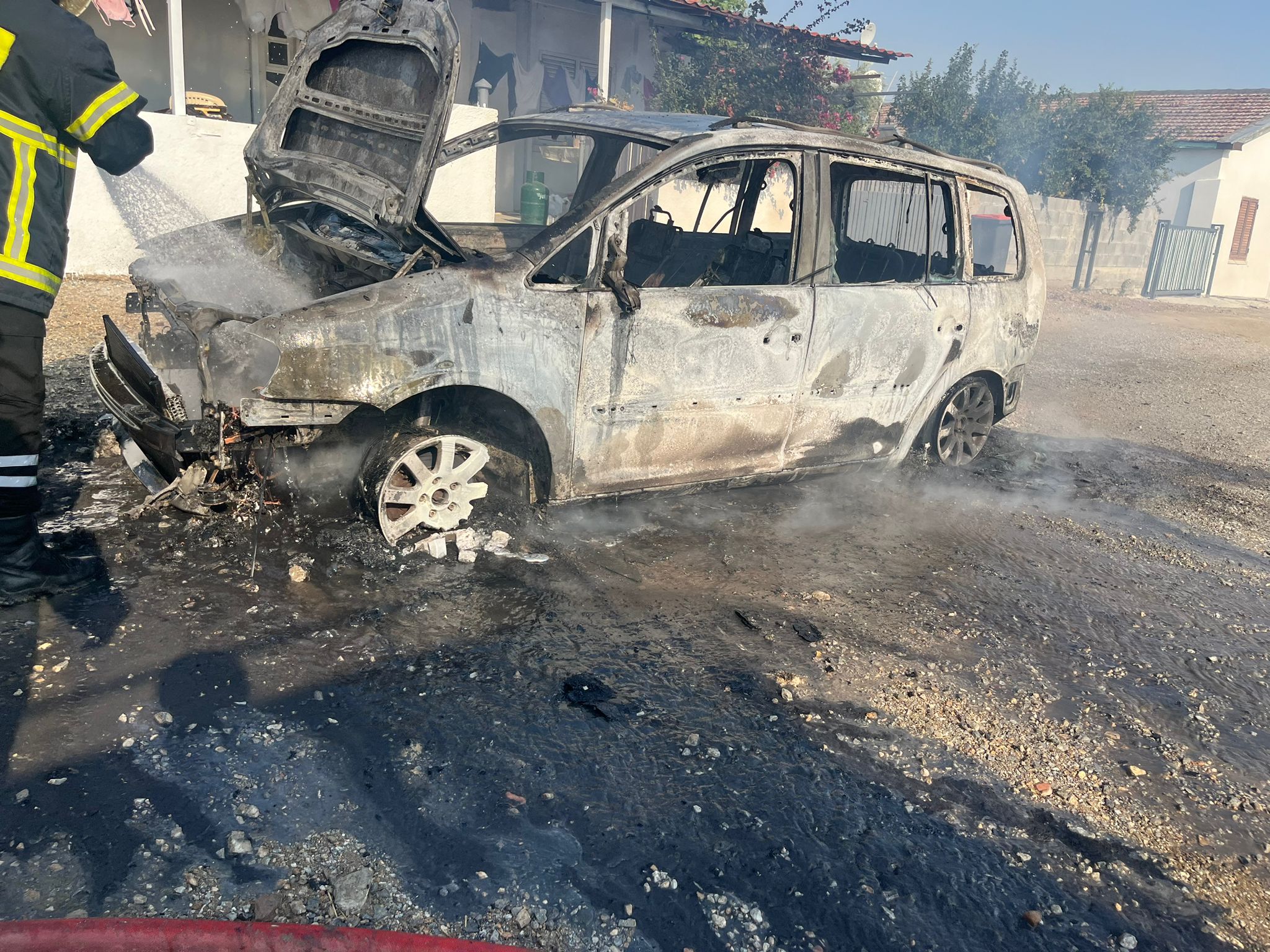Beyköy'de araç yangını
