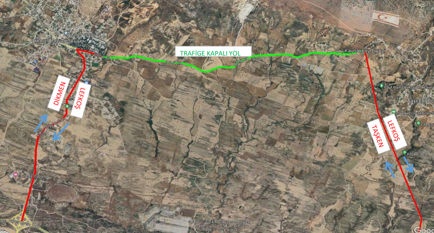 Dikmen-Taşkent yolu yarından itibaren 6 gün araç trafiğine kapatılacak